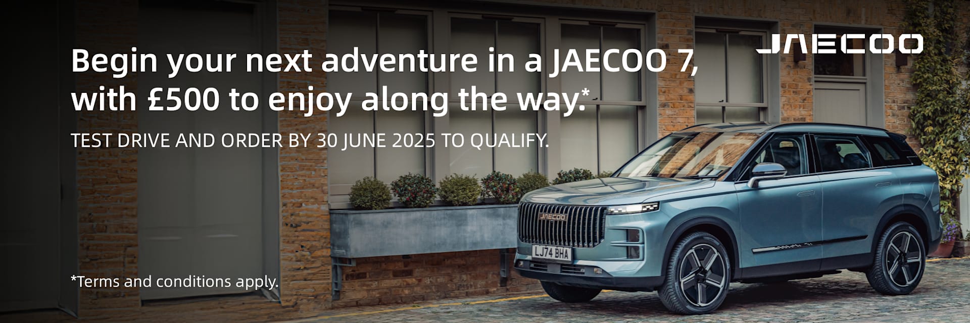 Jaecoo 7 £500 June Test Drive 7x2