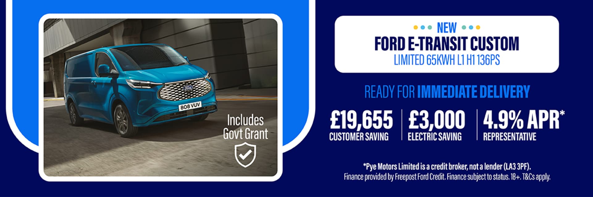 Ford E-Transit Custom Q1 Offer