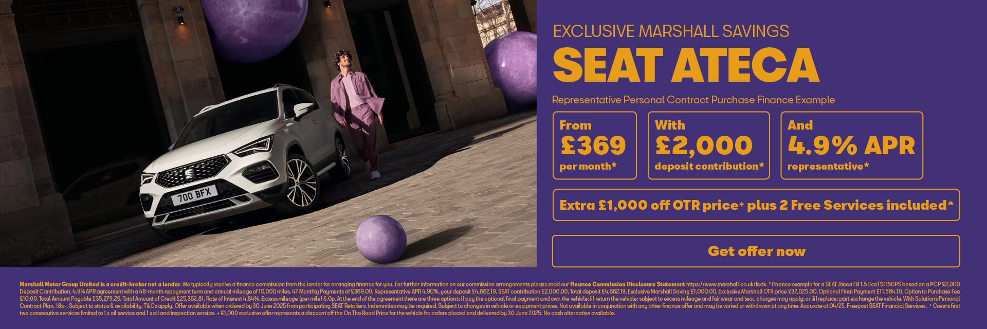 SEAT Ateca Personal Contract Purchase Offer
