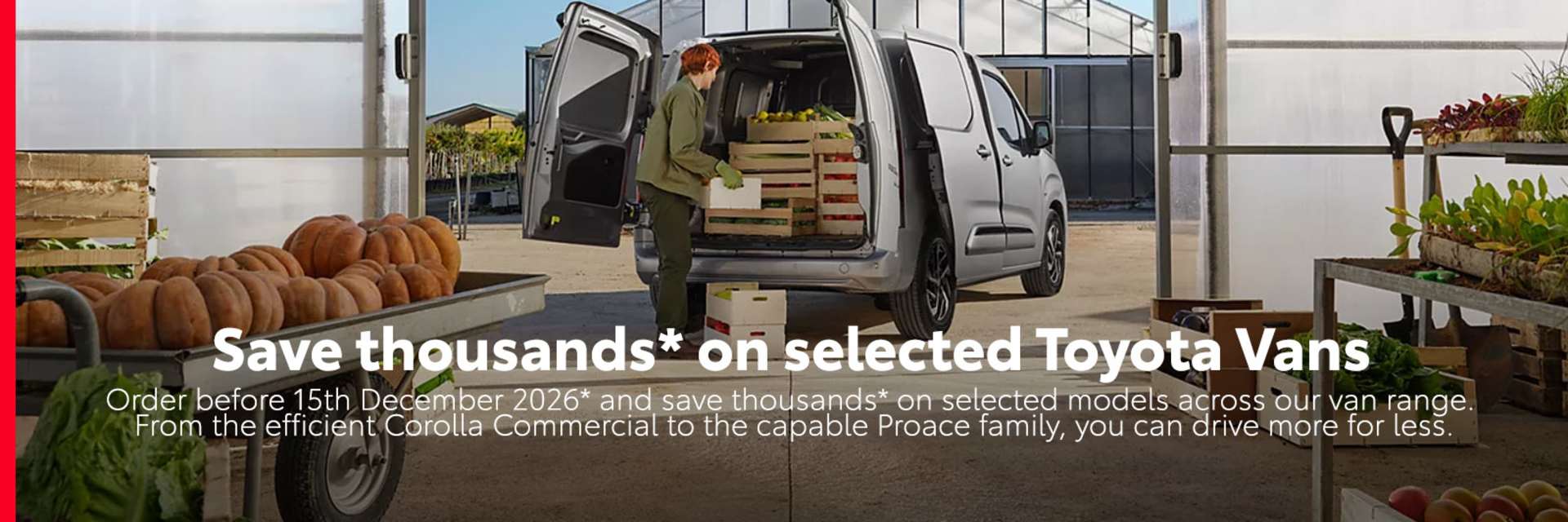Save thousands* on selected Toyota Vans