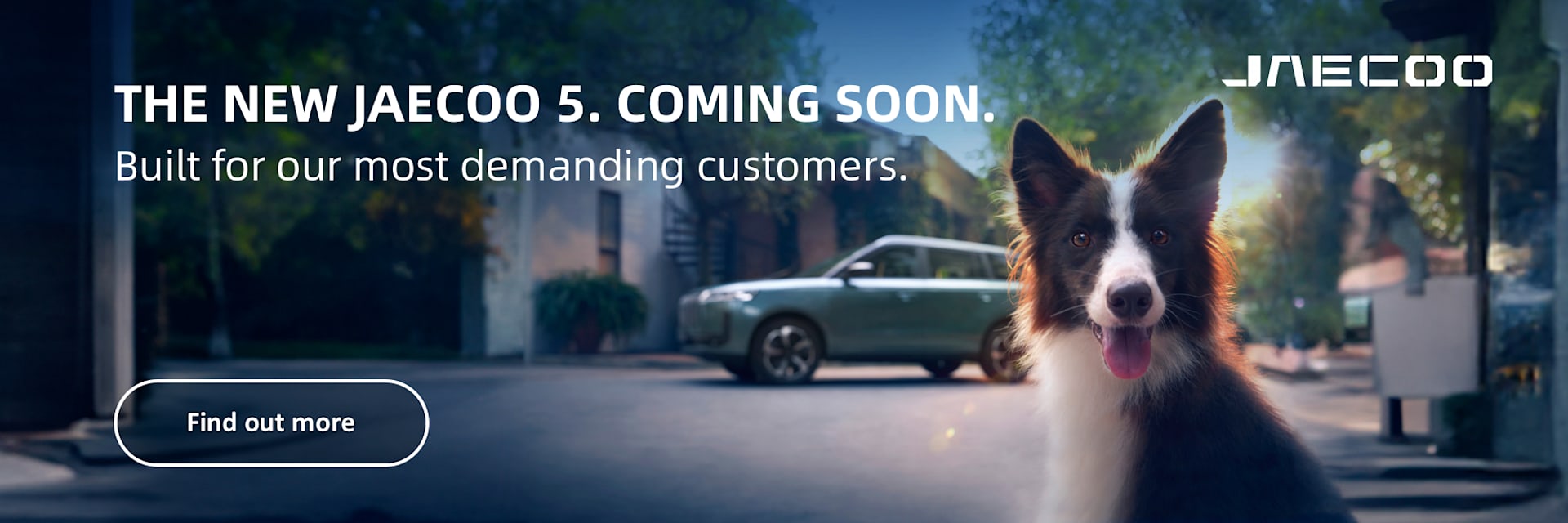 Jaecoo J5 Banner with car and dog 9x3