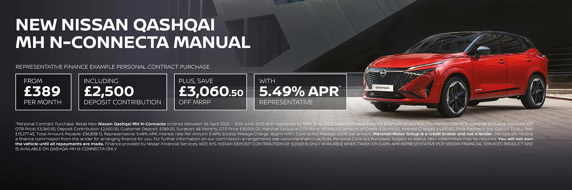 NEW NISSAN QASHQAI PERSONAL CONTRACT PURCHASE EXCLUSIVE OFFER