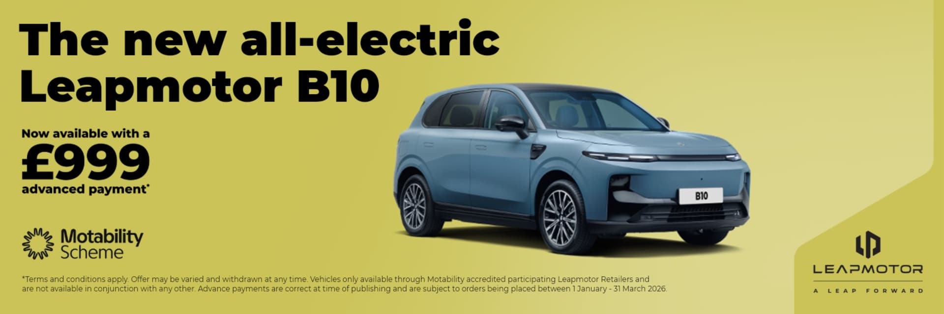 Leapmotor B10 Motability Offer