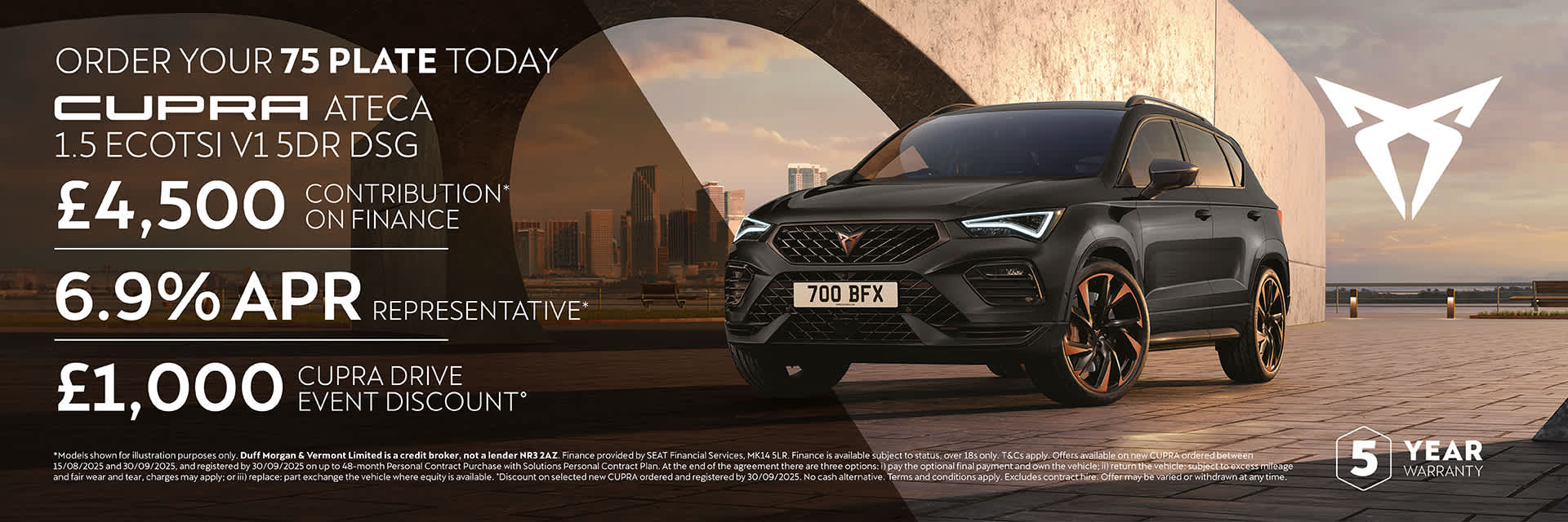 CUPRA Drive Event Ateca 75 Plate