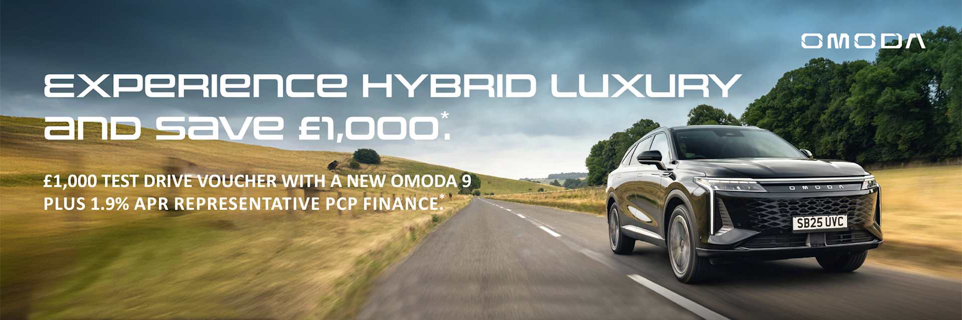 OMODA 9 1.9% APR. £1,000 Test Drive Voucher