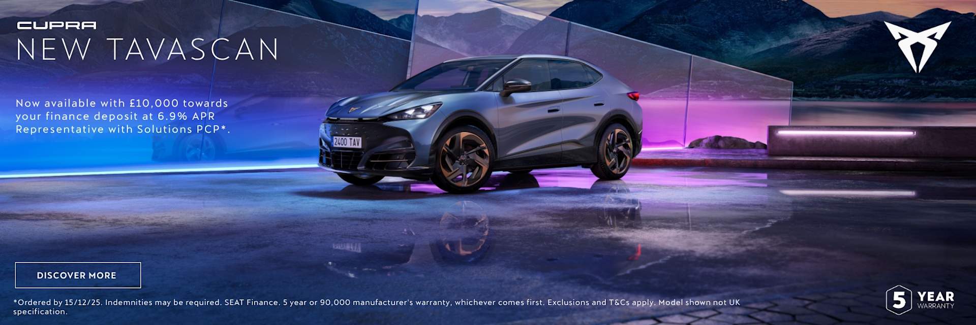 CUPRA Tavascan - Now available with £10,000 towards your finance deposit at 6.9% APR