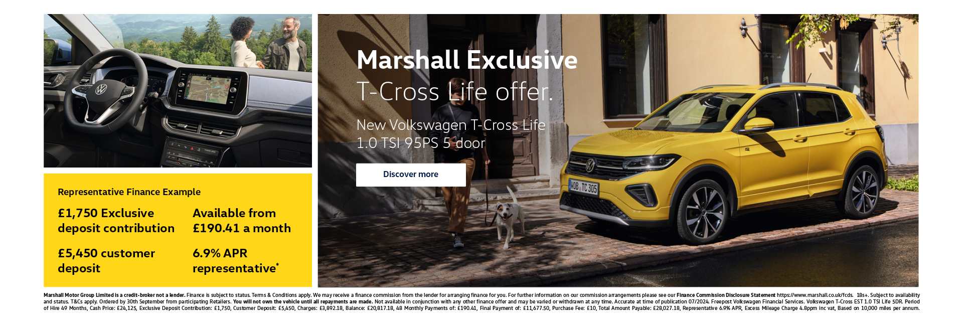 Volkswagen T-Cross Personal Contract Purchase Exclusive Offer