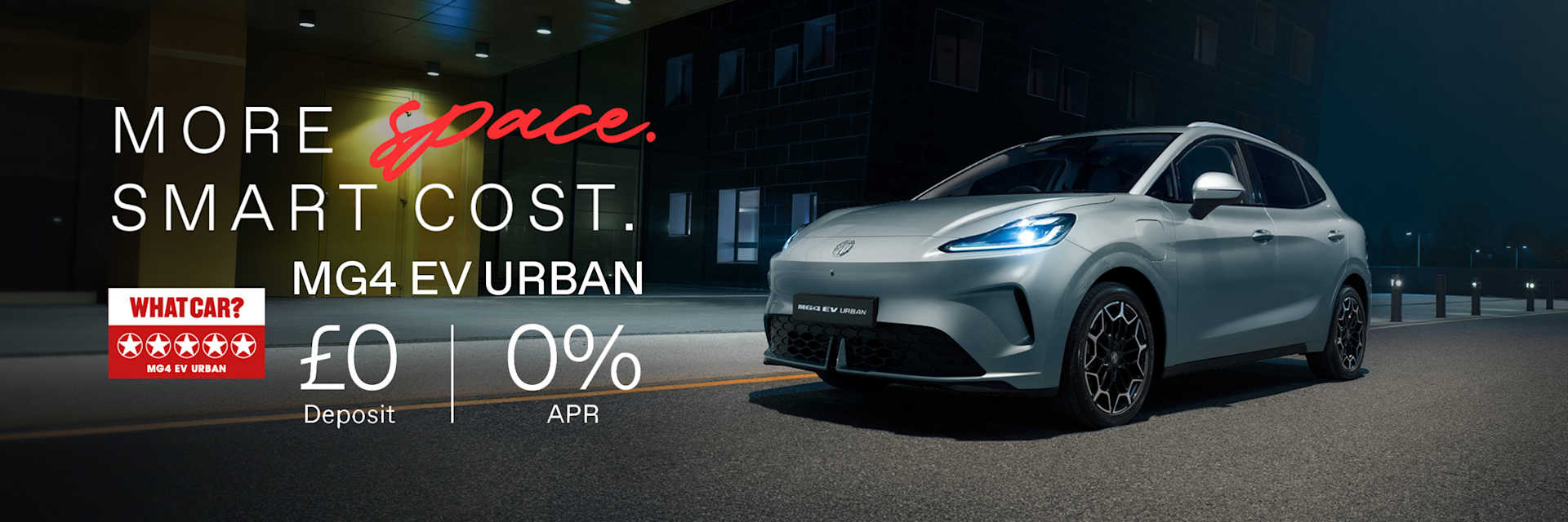 MG4 EV Urban £0 Deposit - 0% APR Representative