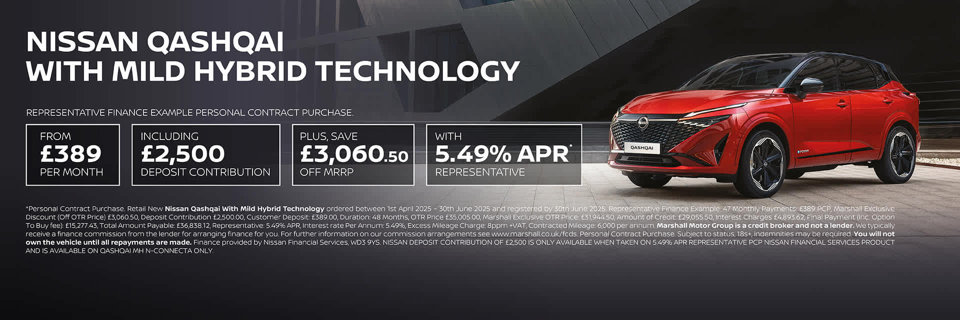 NEW NISSAN QASHQAI PERSONAL CONTRACT PURCHASE EXCLUSIVE OFFER