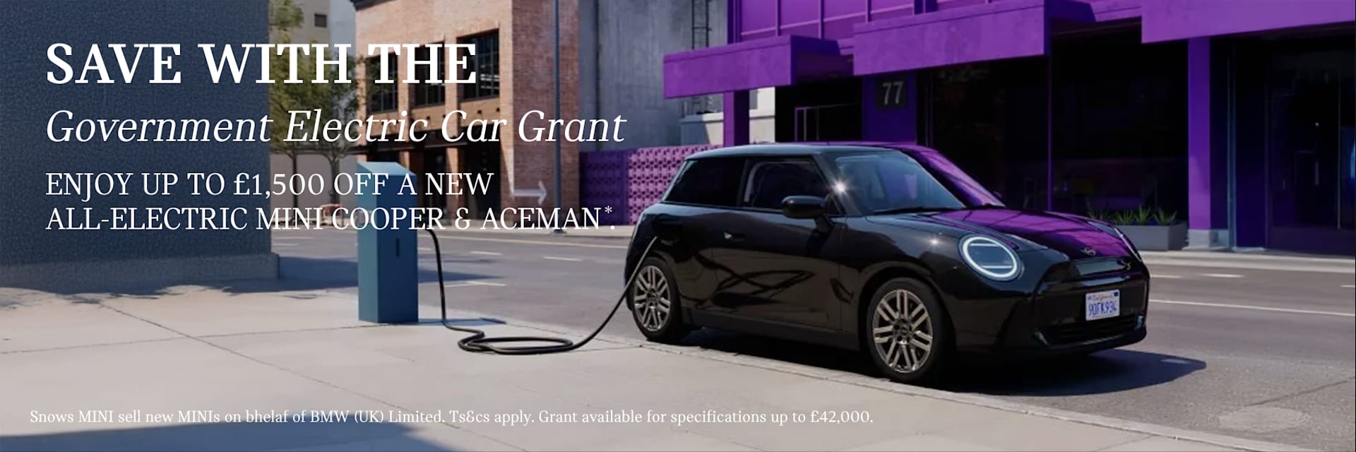 ENJOY UP TO £1,500 OFF A NEW ALL-ELECTRIC MINI COOPER & ACEMAN .