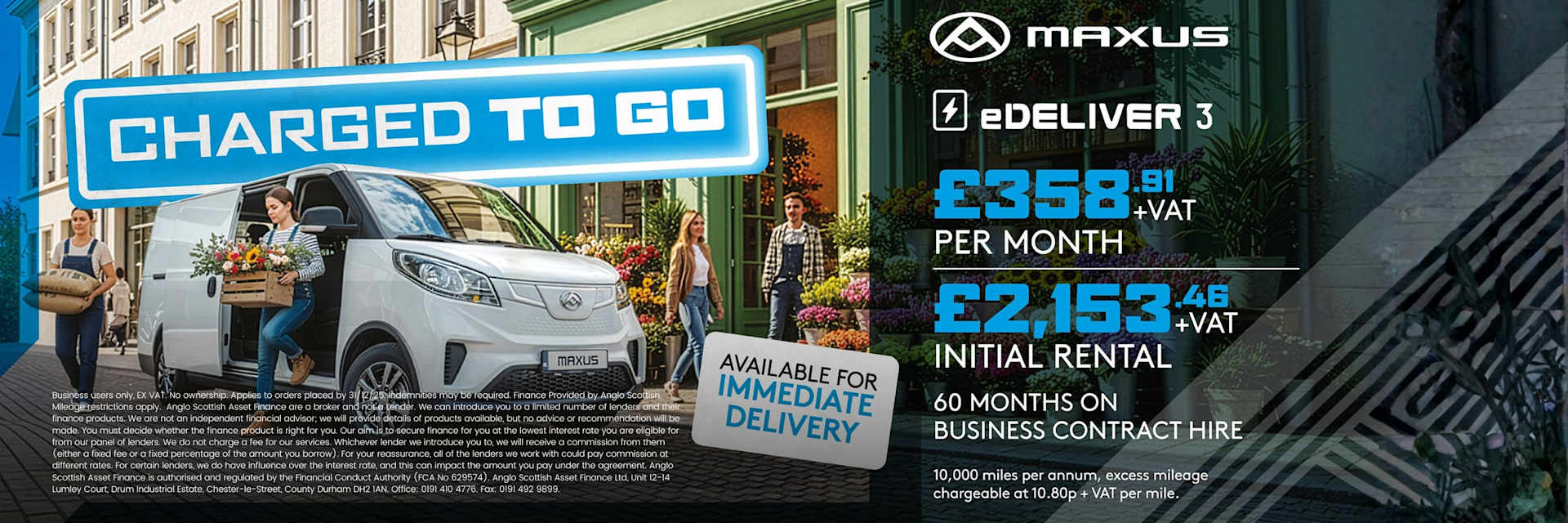 Maxus eDELIVER 3 Hire Purchase 