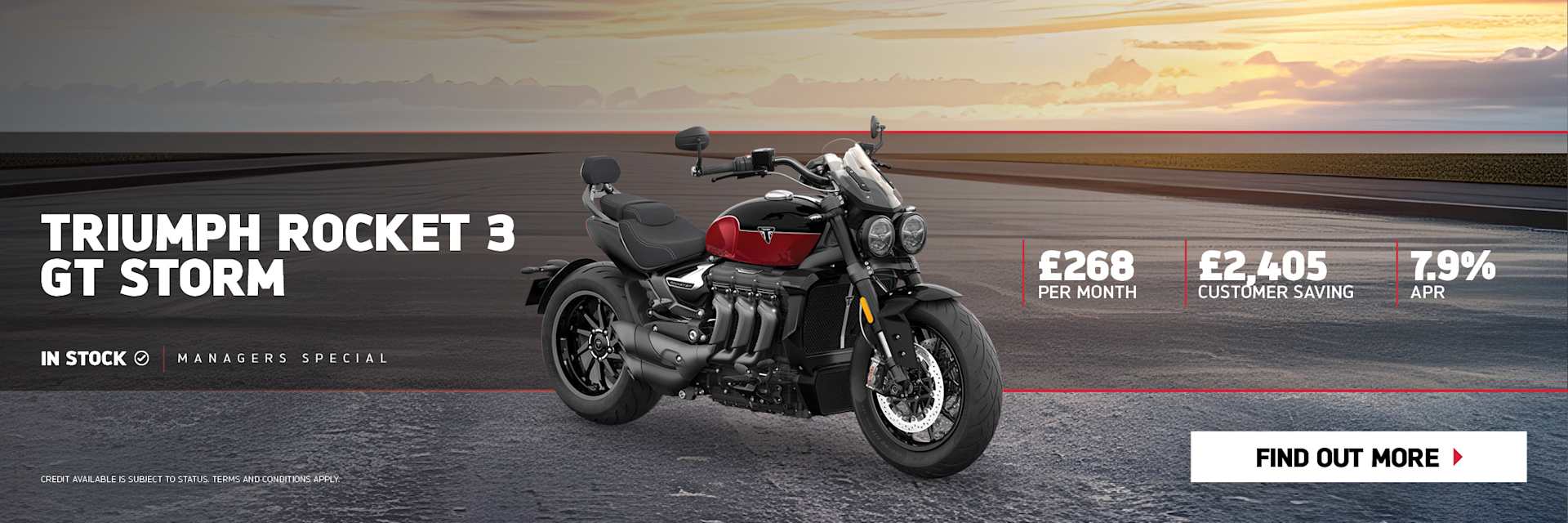 Triumph Rocket 3 GT Storm September Offer