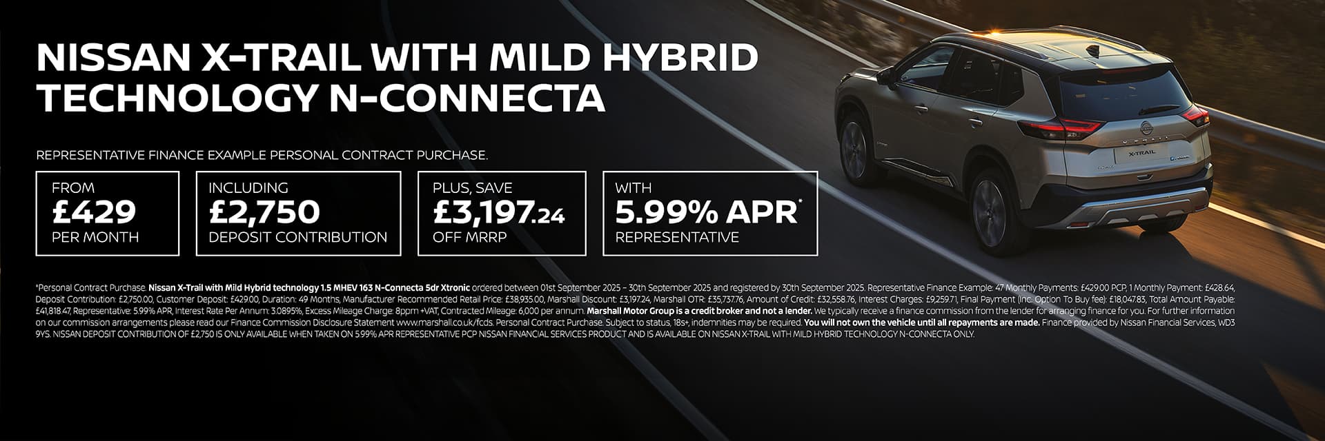 NISSAN X-TRAIL PERSONAL CONTRACT PURCHASE EXCLUSIVE OFFER