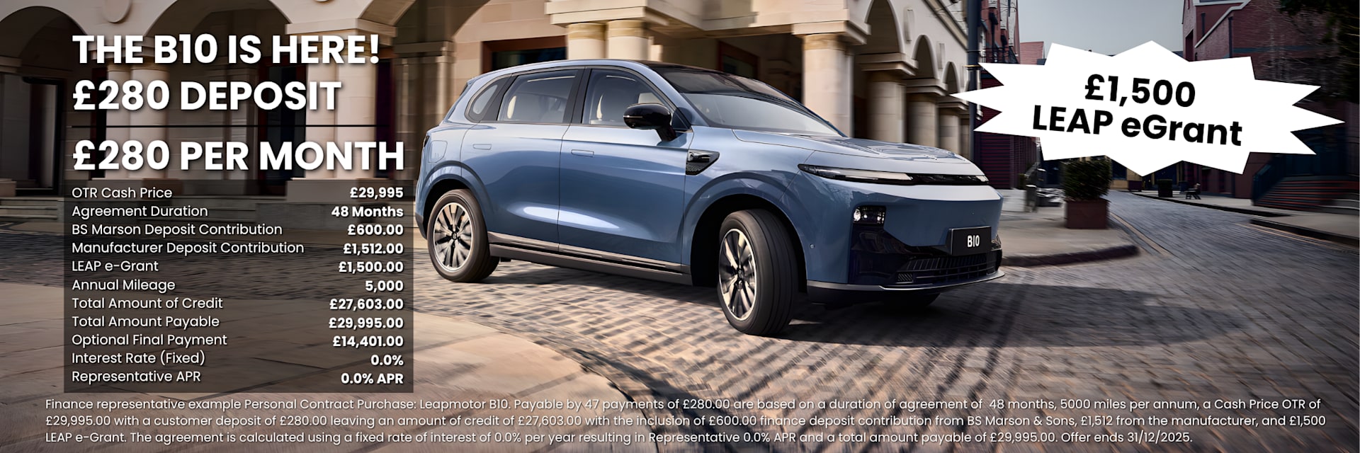 2025 Q4 Leapmotor B10 PCP Offer