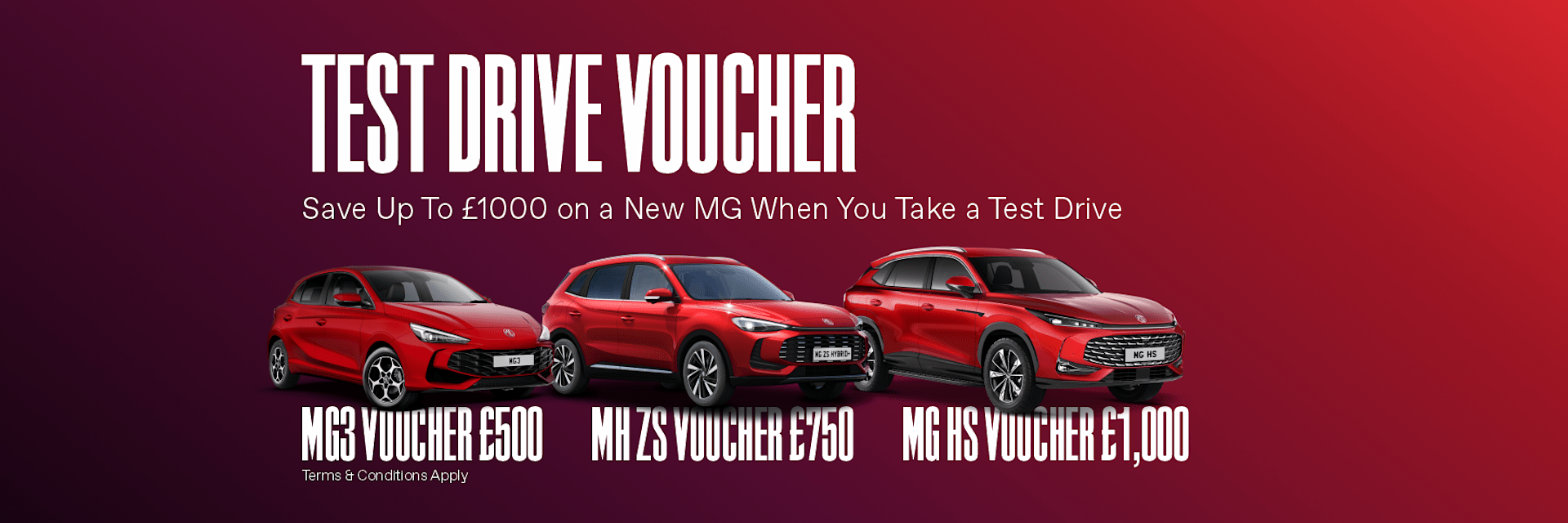 MG Test Drive Voucher