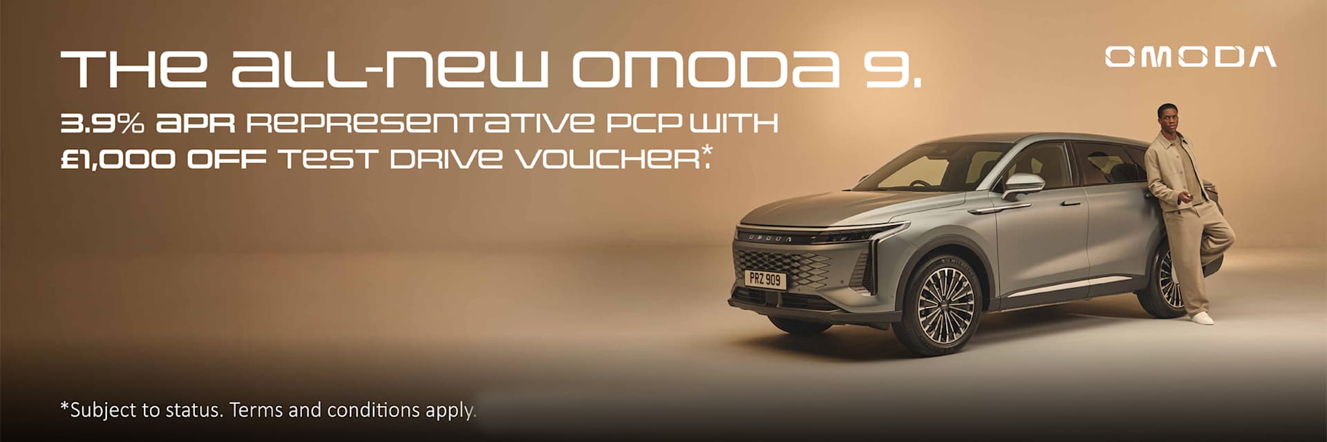 OMODA 9 3.9% APR. £1,000 Test Drive Voucher