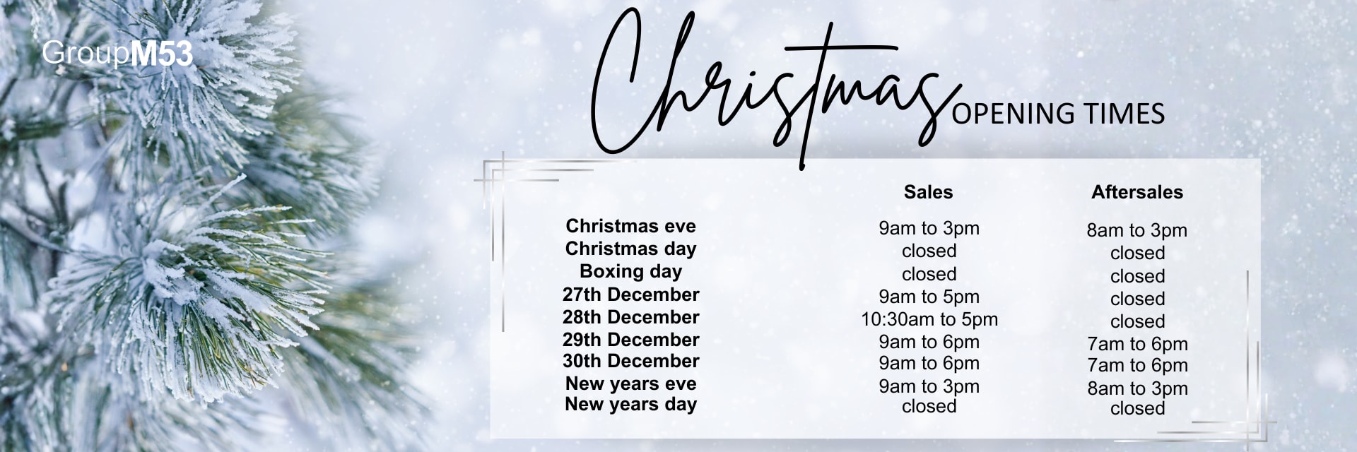 Christmas Opening 2025