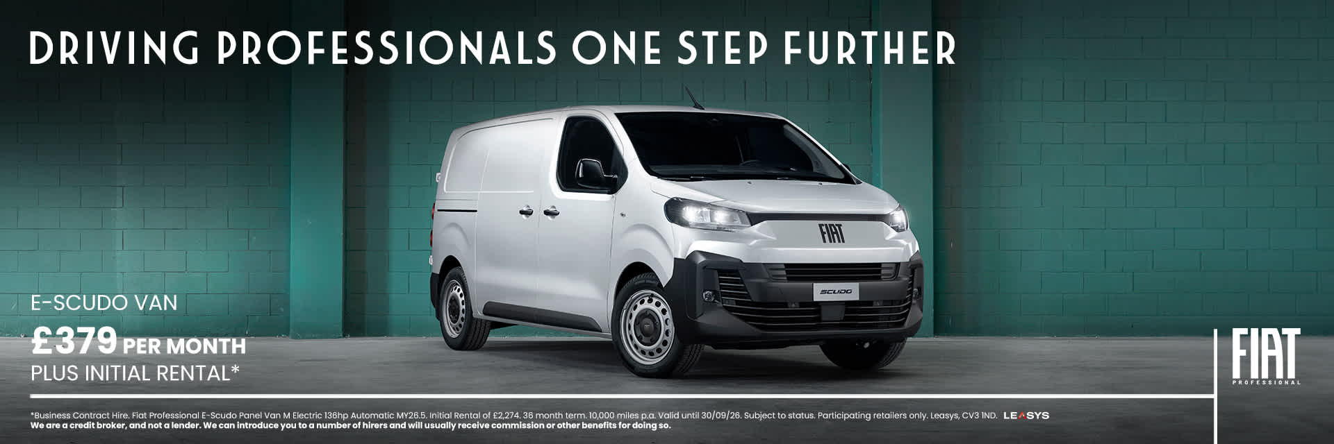 Fiat E-Scudo From £379 Per Month