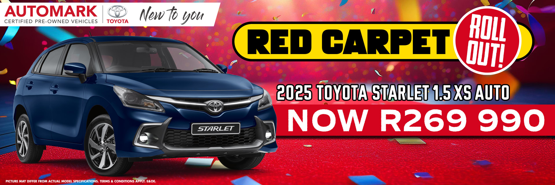 2025 Starlet 1.5 XS Auto — R269,990 (Automark Certified)