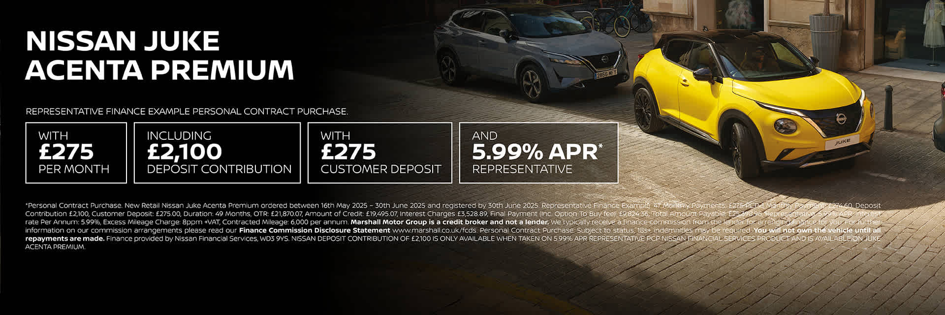 NISSAN JUKE PERSONAL CONTRACT PURCHASE EXCLUSIVE OFFER