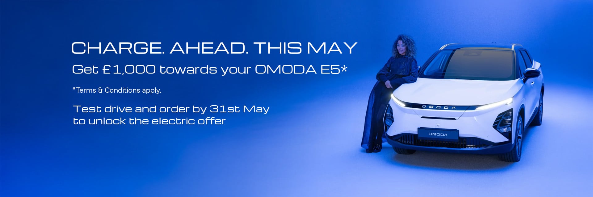 Get £1,000 towards your OMODA E5*                    