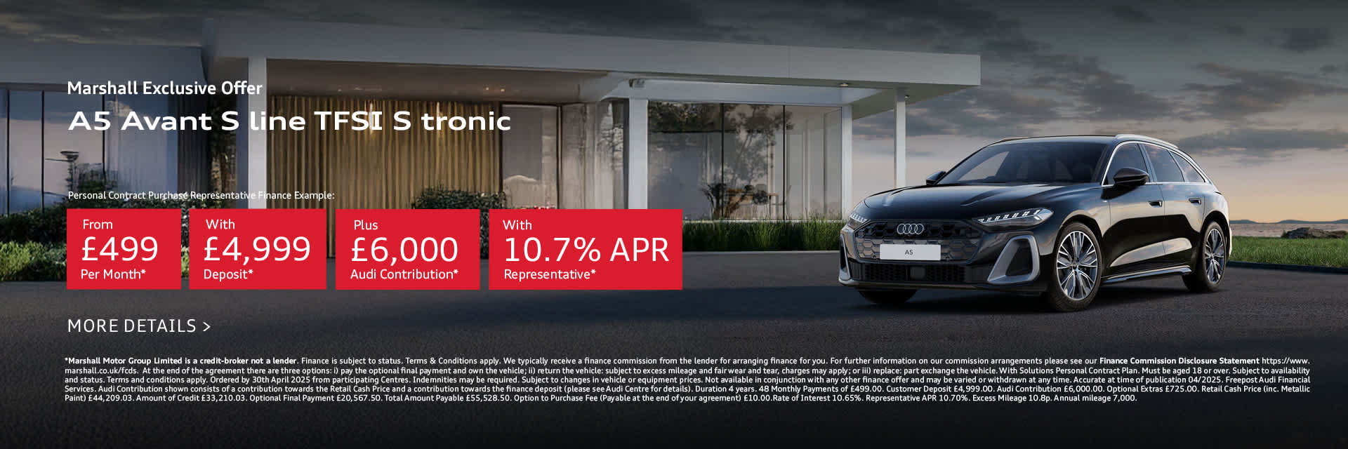 Audi A5 Avant Personal Contract Purchase Offer