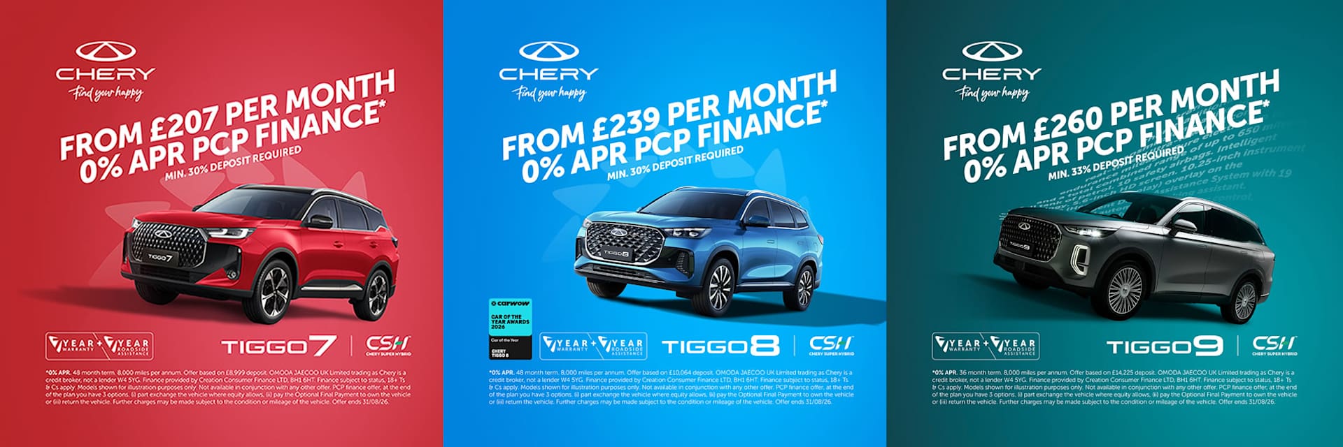 Chery TIGGO CSH  Range Offers
