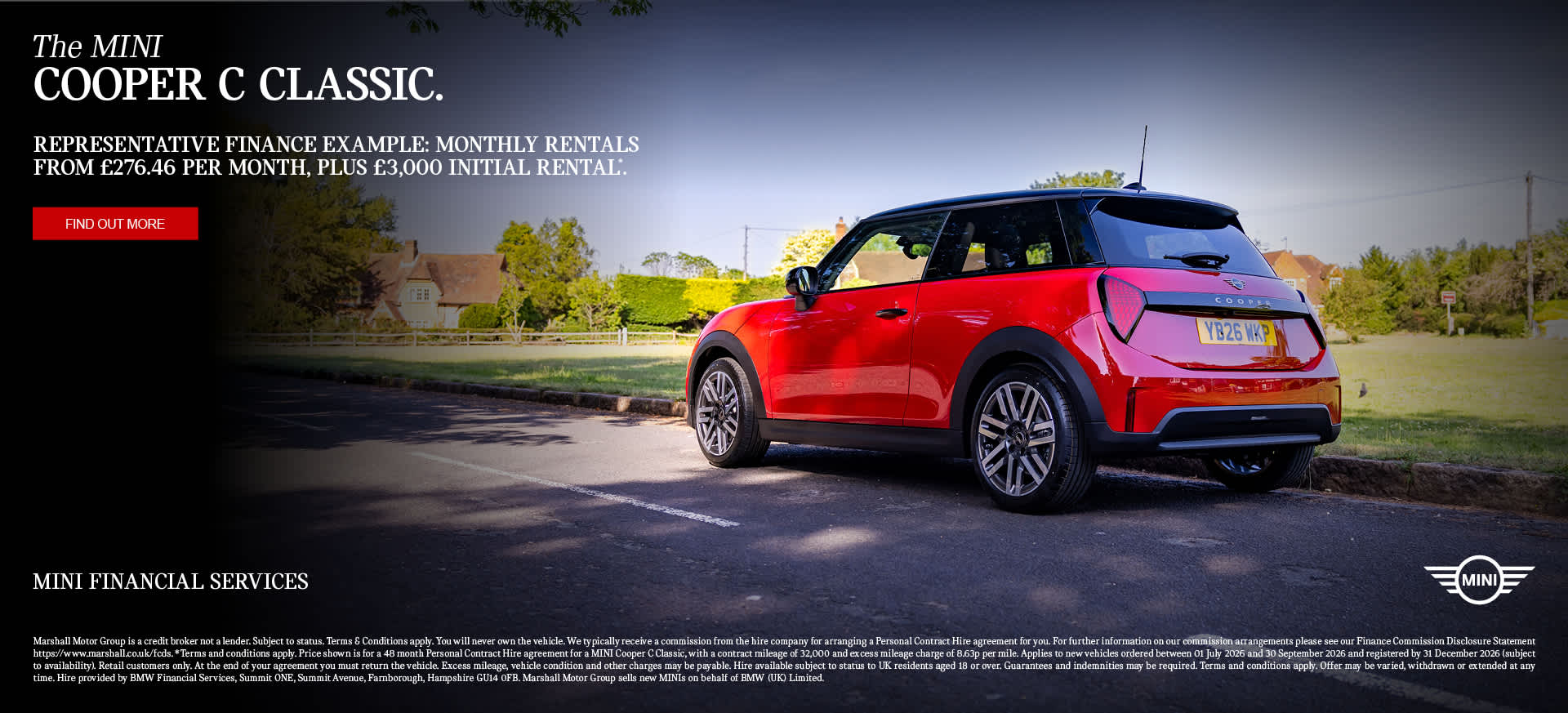 MINI COOPER C CLASSIC OFFER