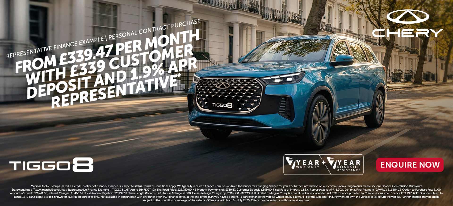 CHERY TIGGO 8 ASPIRE PERSONAL CONTRACT PURCHASE OFFER