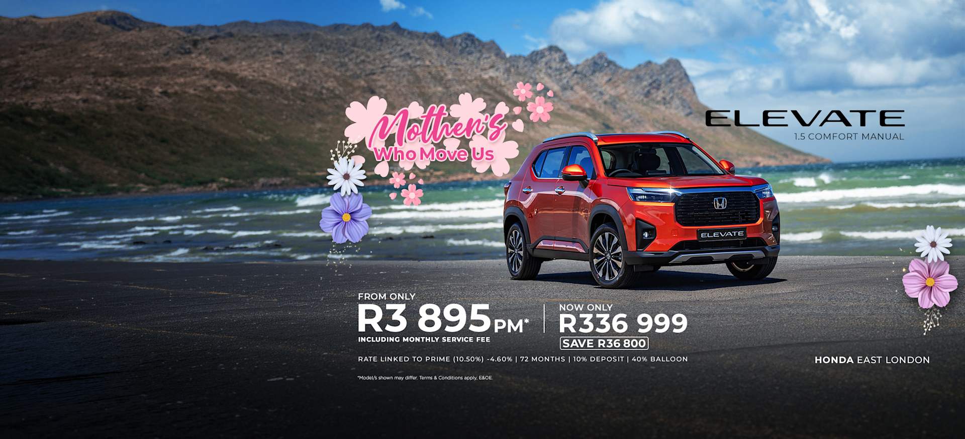 New Honda Elevate 1.5 Comfort MT from only R3 895pm* 