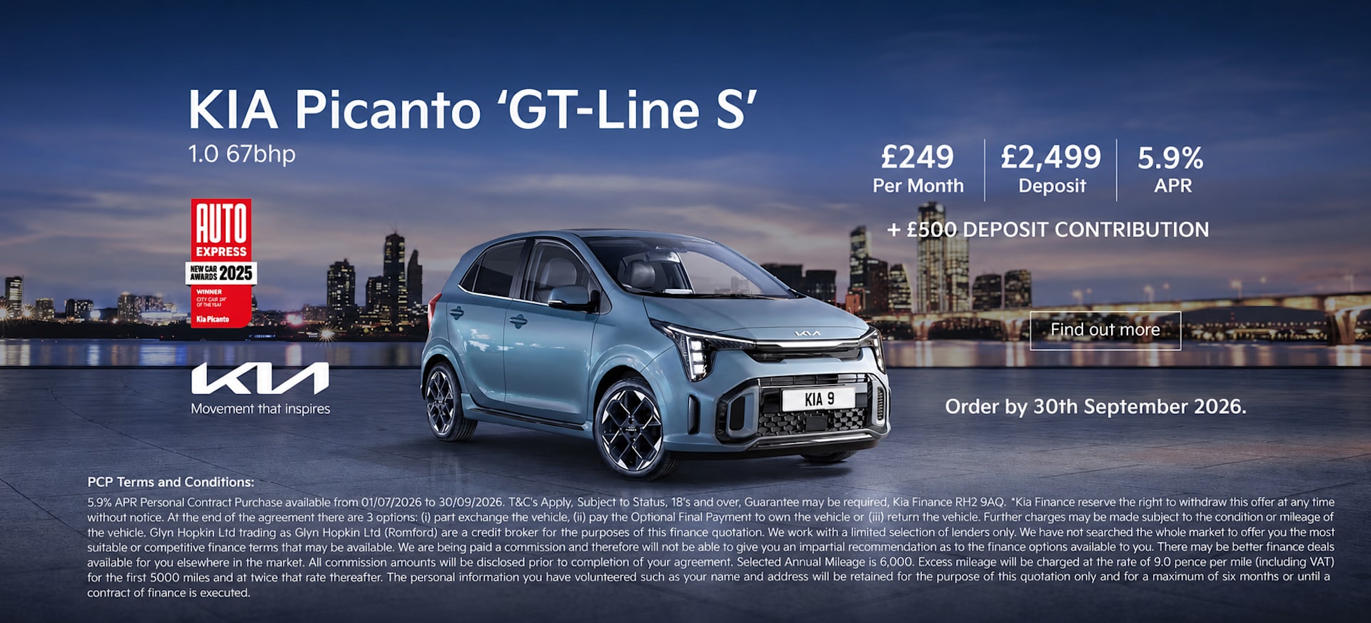 KIA Picanto Q3 Banner