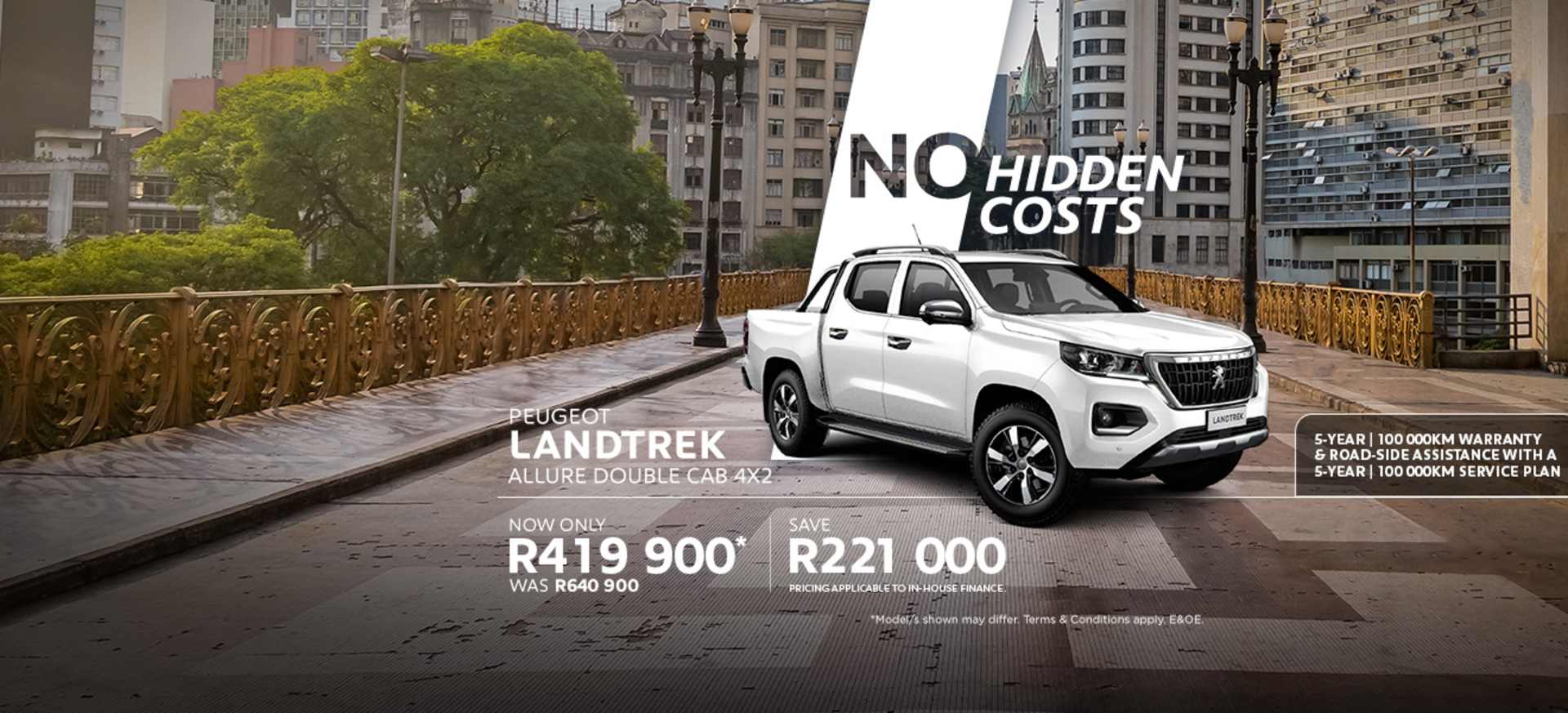 Peugeot Landtrek Allure Double Cab Special now only R419 900 - Save R221 000