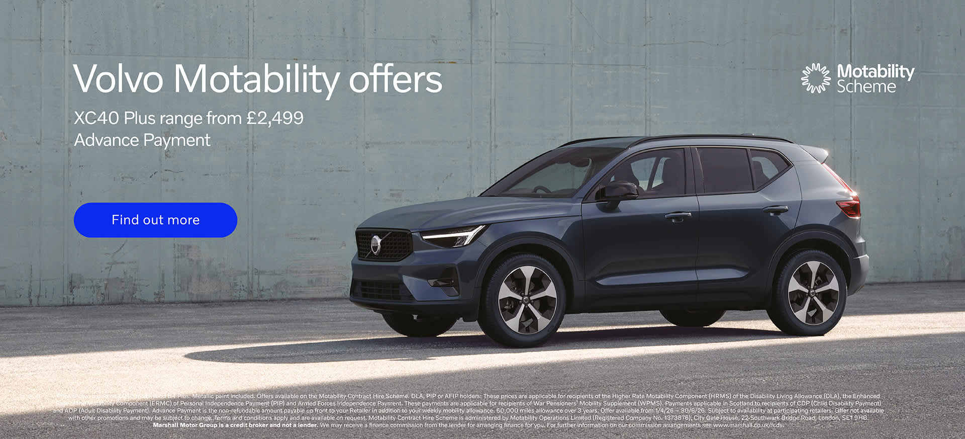 Volvo XC40 Motability Scheme Offer