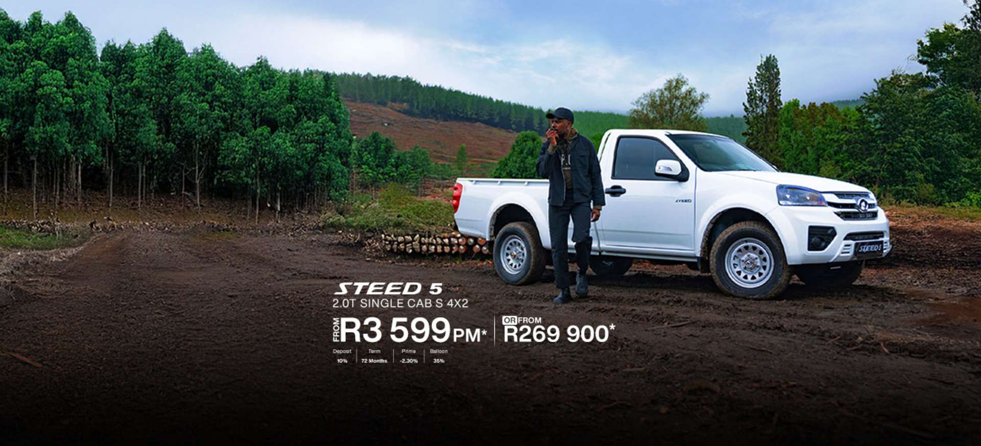 STEED 5 Single Cab S 4x2 from only R3 599pm* or R269 900*