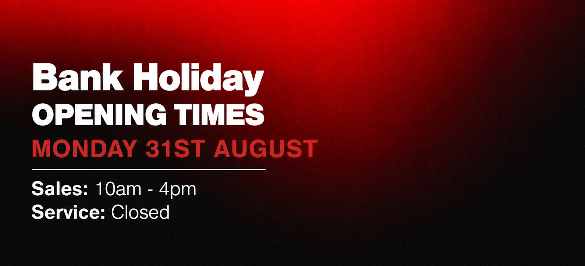 Aug Bank Holiday