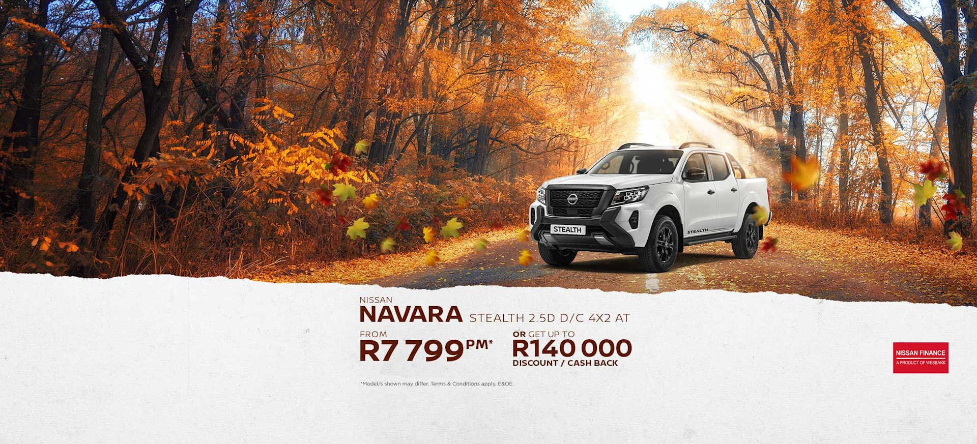 Nissan Navara 2.5D Pro-2X Auto Double Cab From only R8 799pm*