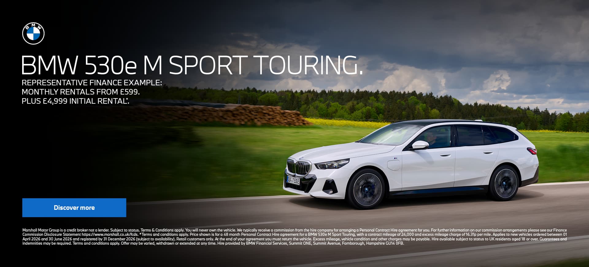 BMW 530e M Sport Touring Offer