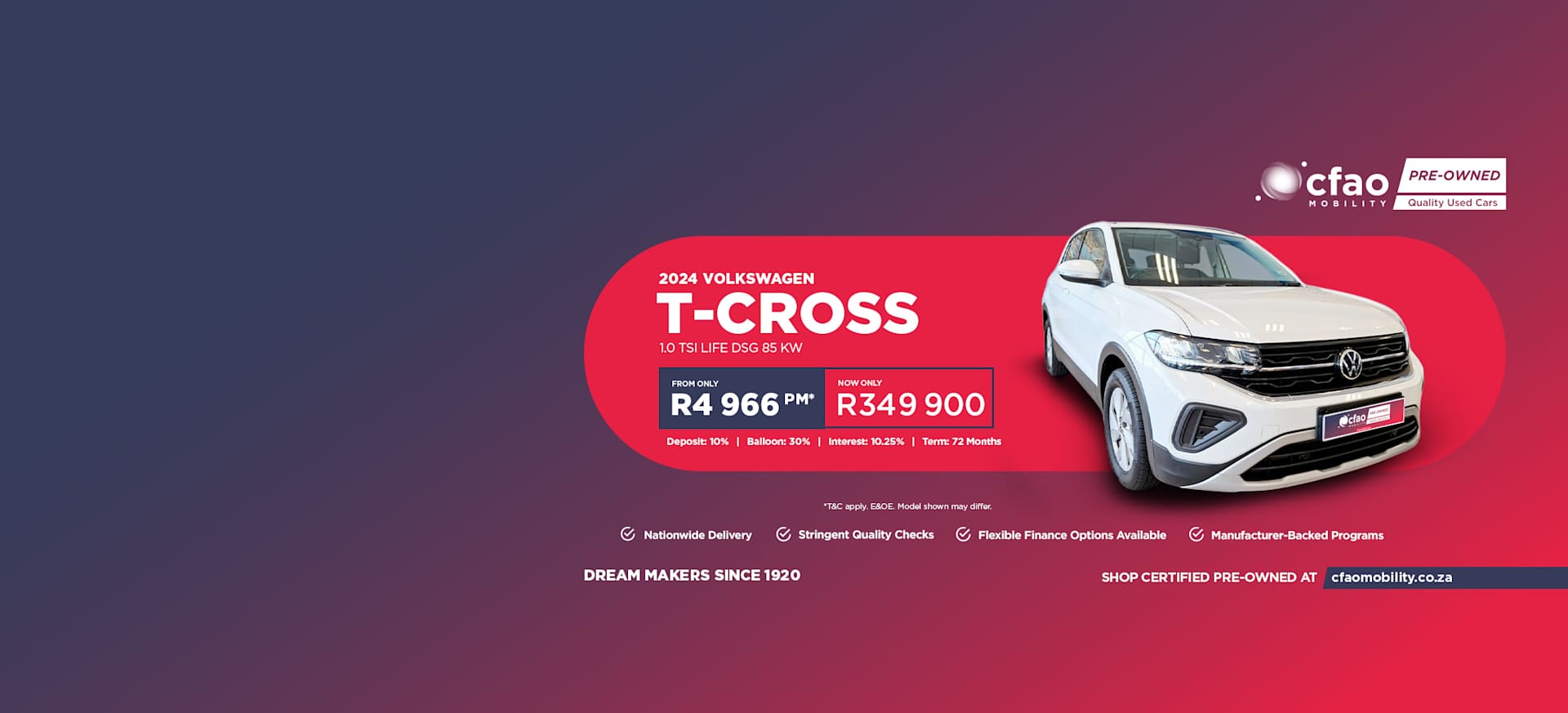 2024 Volkswagen T-Cross 1.0 TSI Life DSG 85kw 