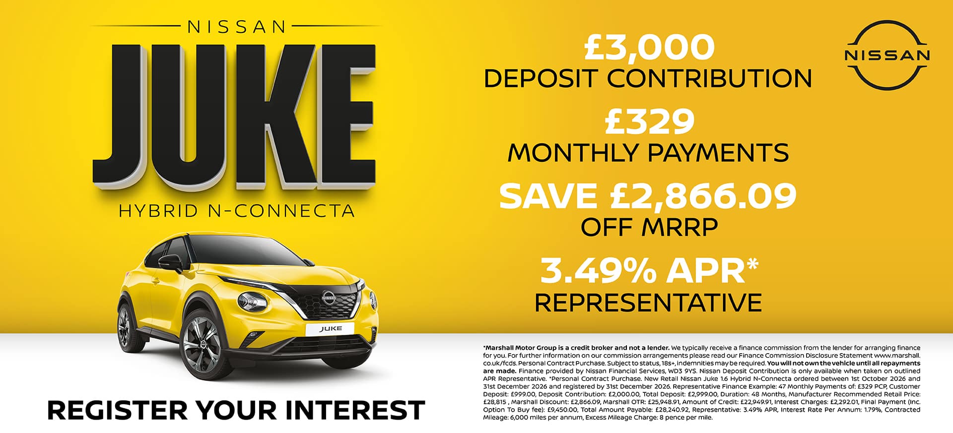NISSAN JUKE HYBRID PERSONAL CONTRACT PURCHASE EXCLUSIVE OFFER