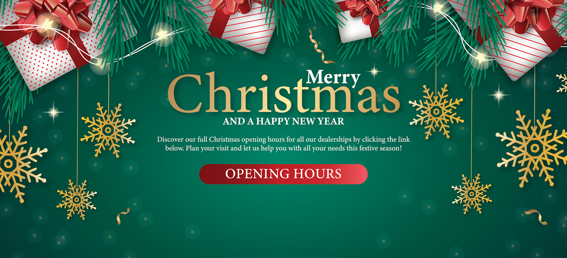 Festive Opening Hours