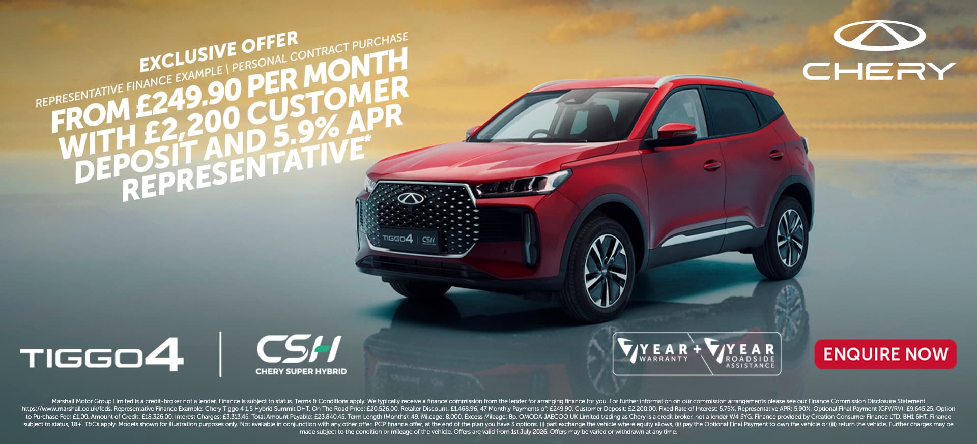 CHERY TIGGO 4 SUMMIT PERSONAL CONTRACT PURCHASE OFFER