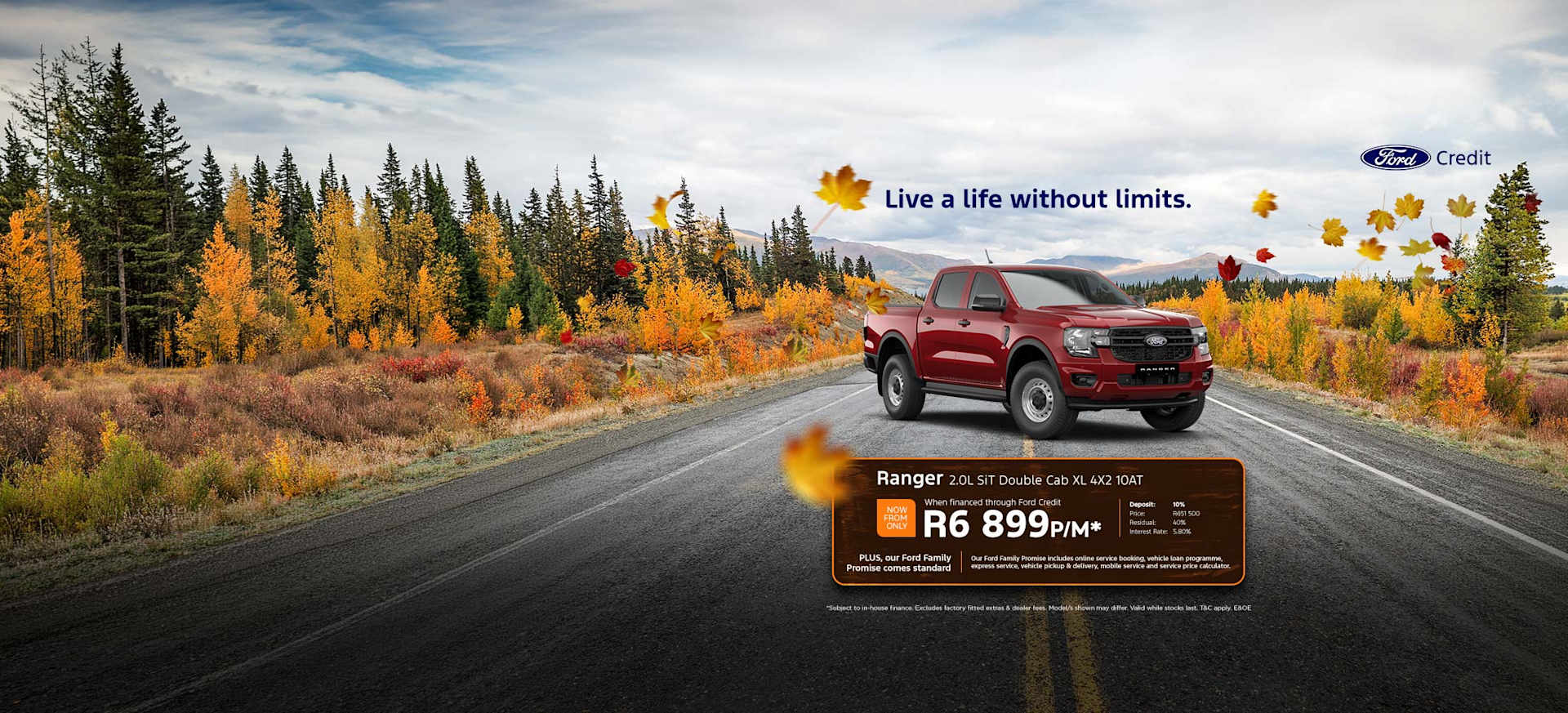 Ford Ranger 2.0L SiT Double Cab XL 4x2 10AT from R 6 899pm*