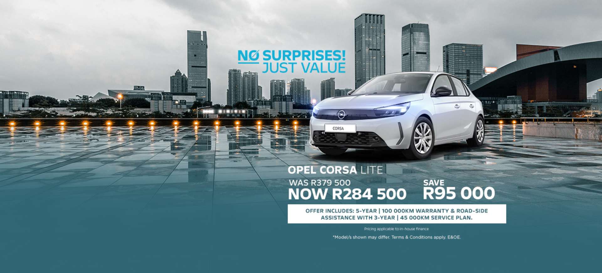 New Opel Corsa Lite Special Offer now only R284 500 - Save R95 000