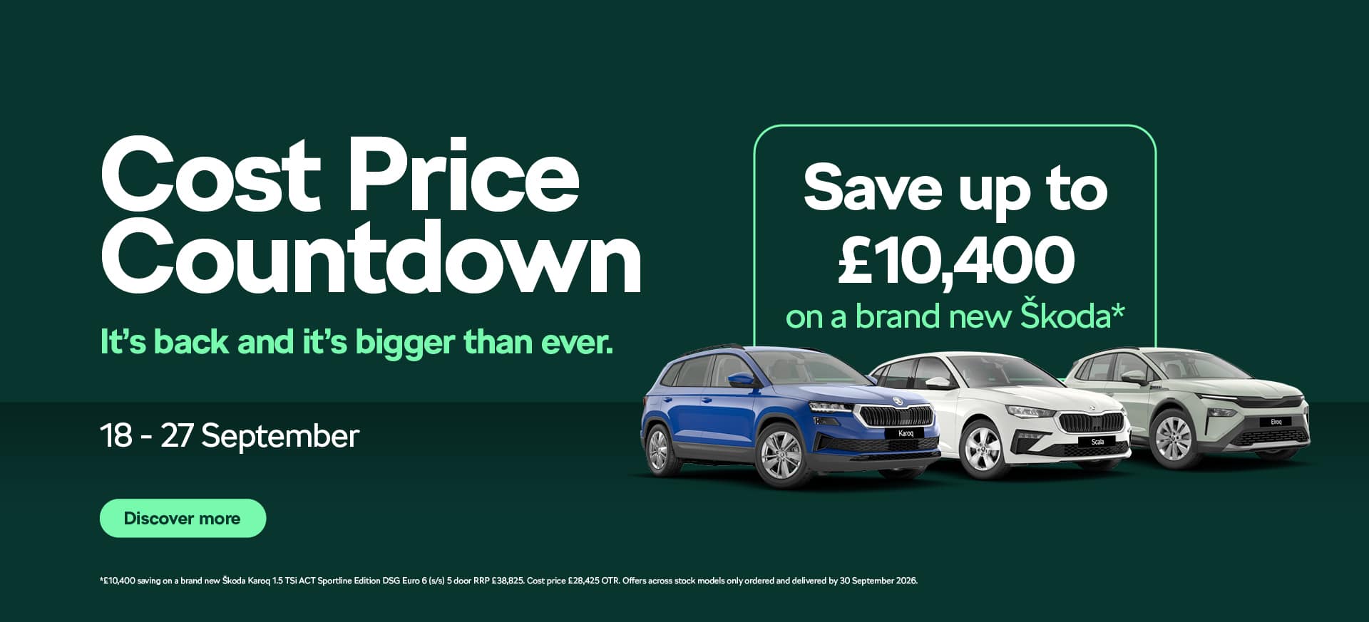 Skoda Cost Price Countdown