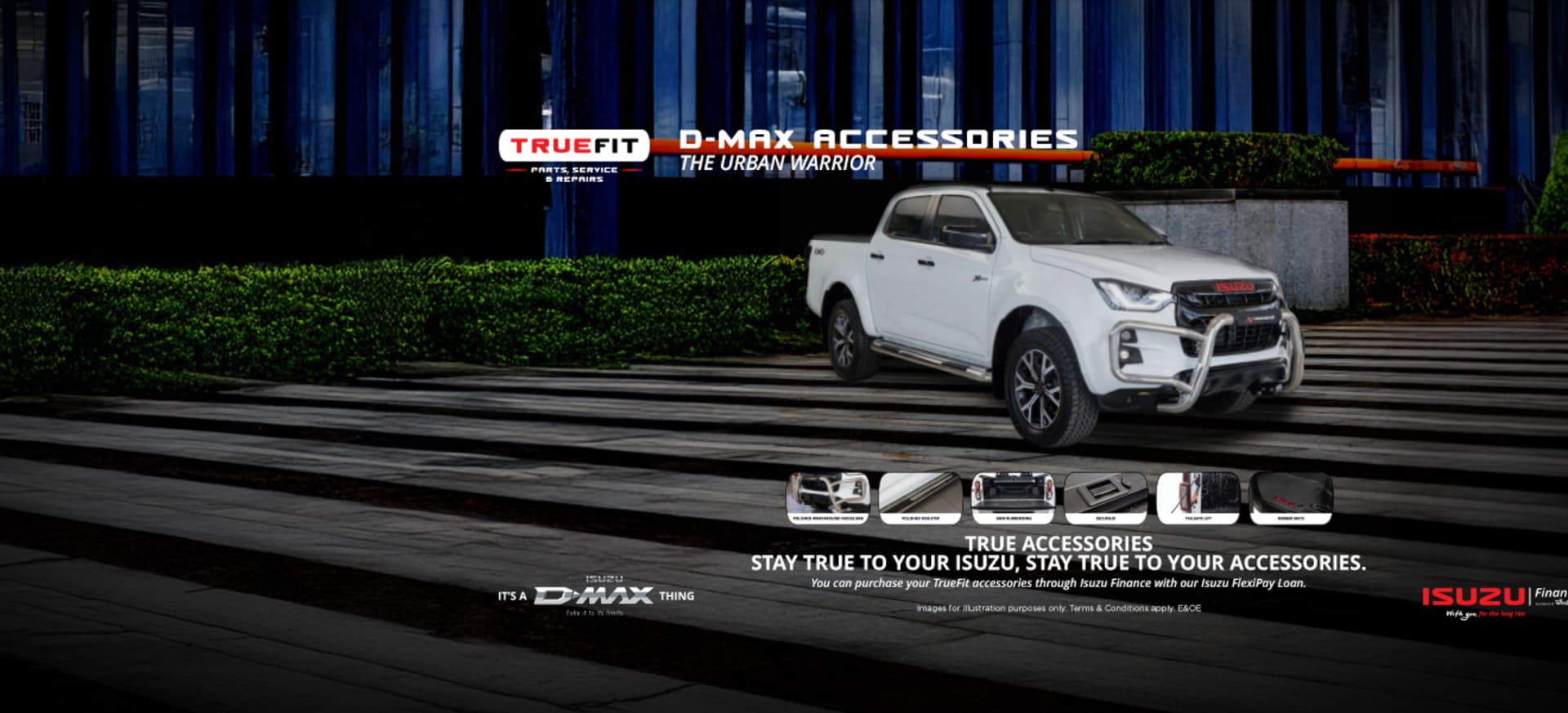Isuzu True Fit D-MAX Accessories Banner