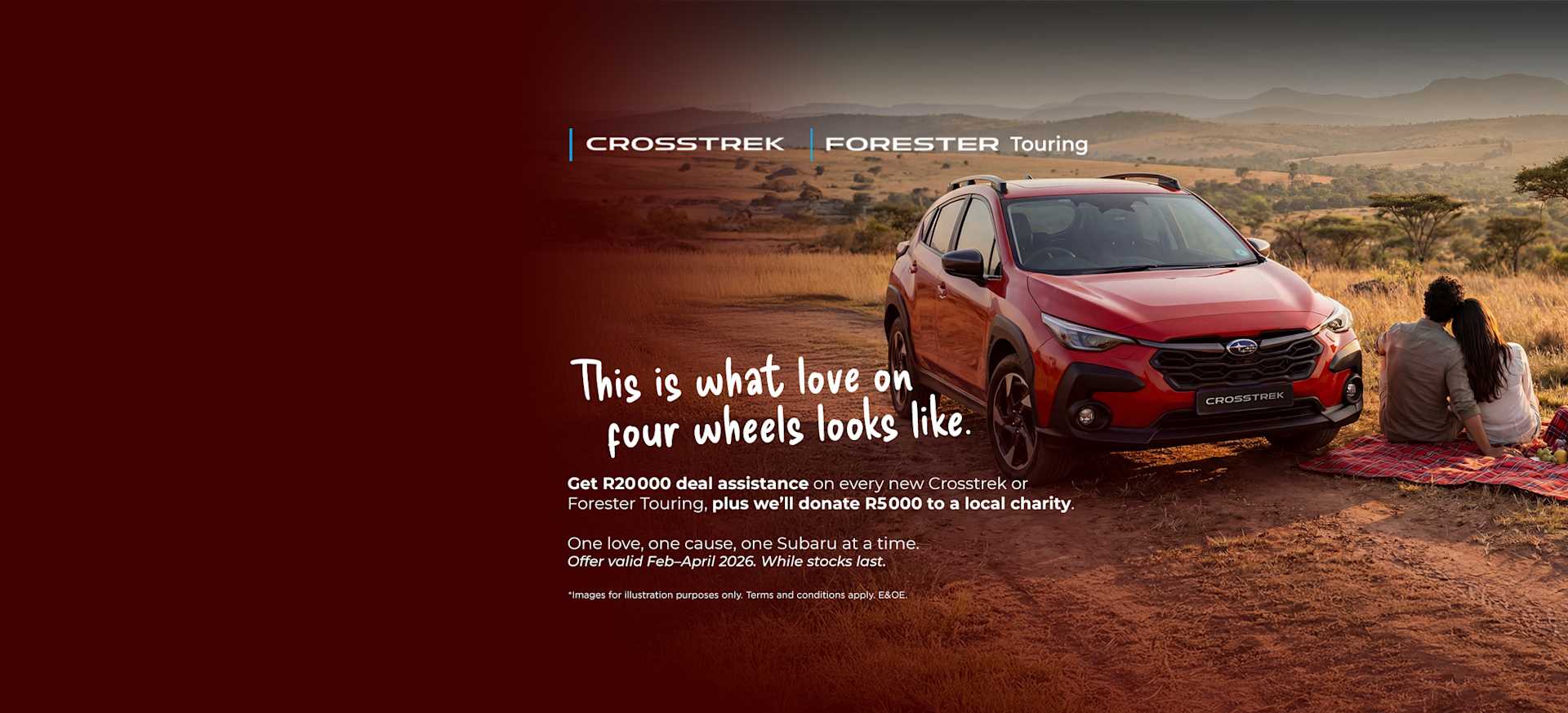 New Subaru Crosstrek Special Offer starting from R609 000* & Get R20 000 Deal Assistance with your purchase