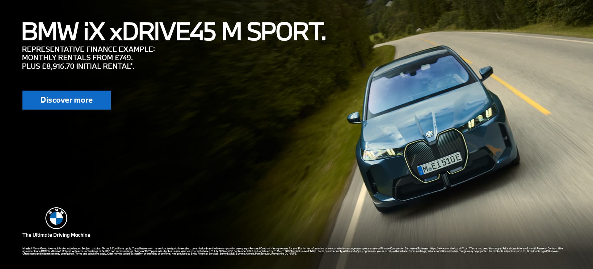 BMW iX xDRIVE45 M SPORT Offer