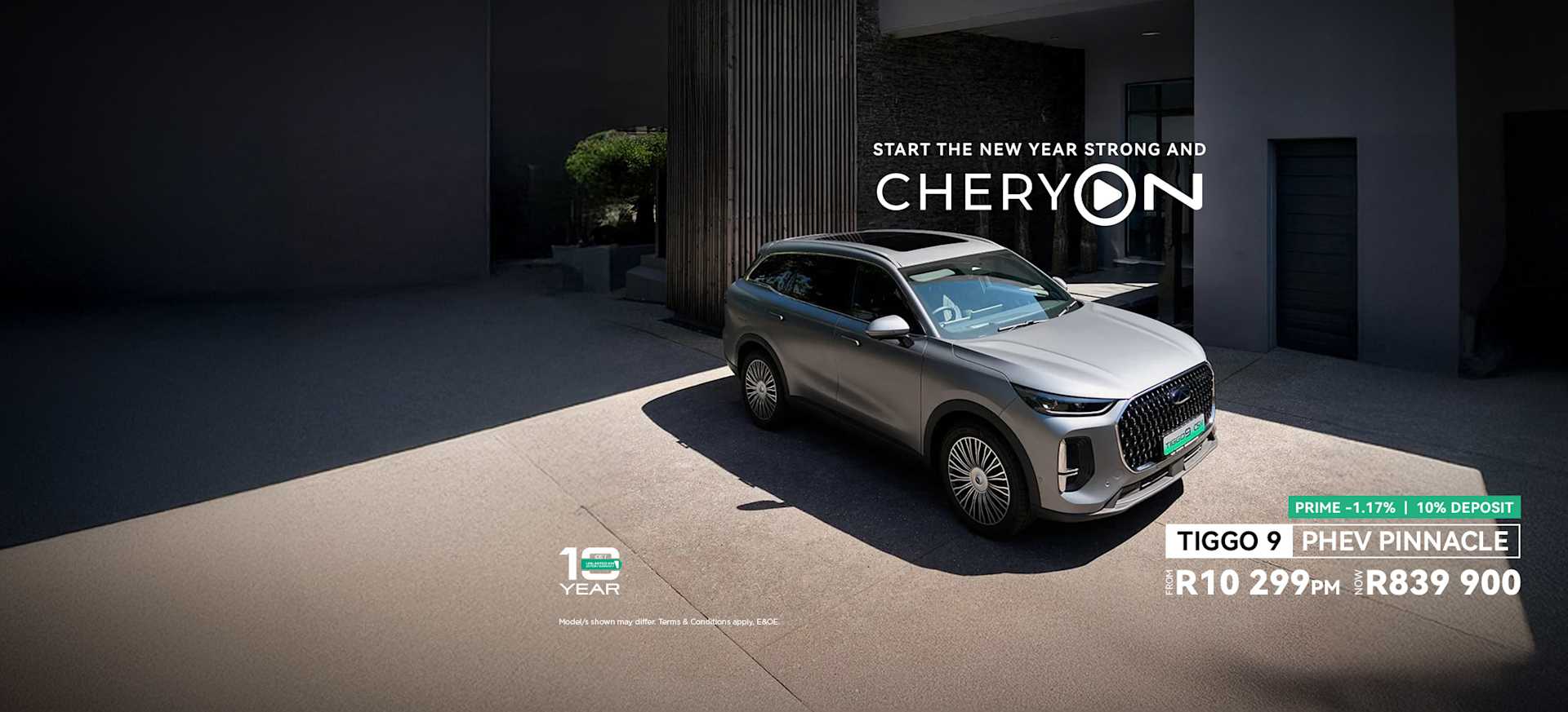 Chery Tiggo 9 PHEV Pinnacle from R10 299pm* 