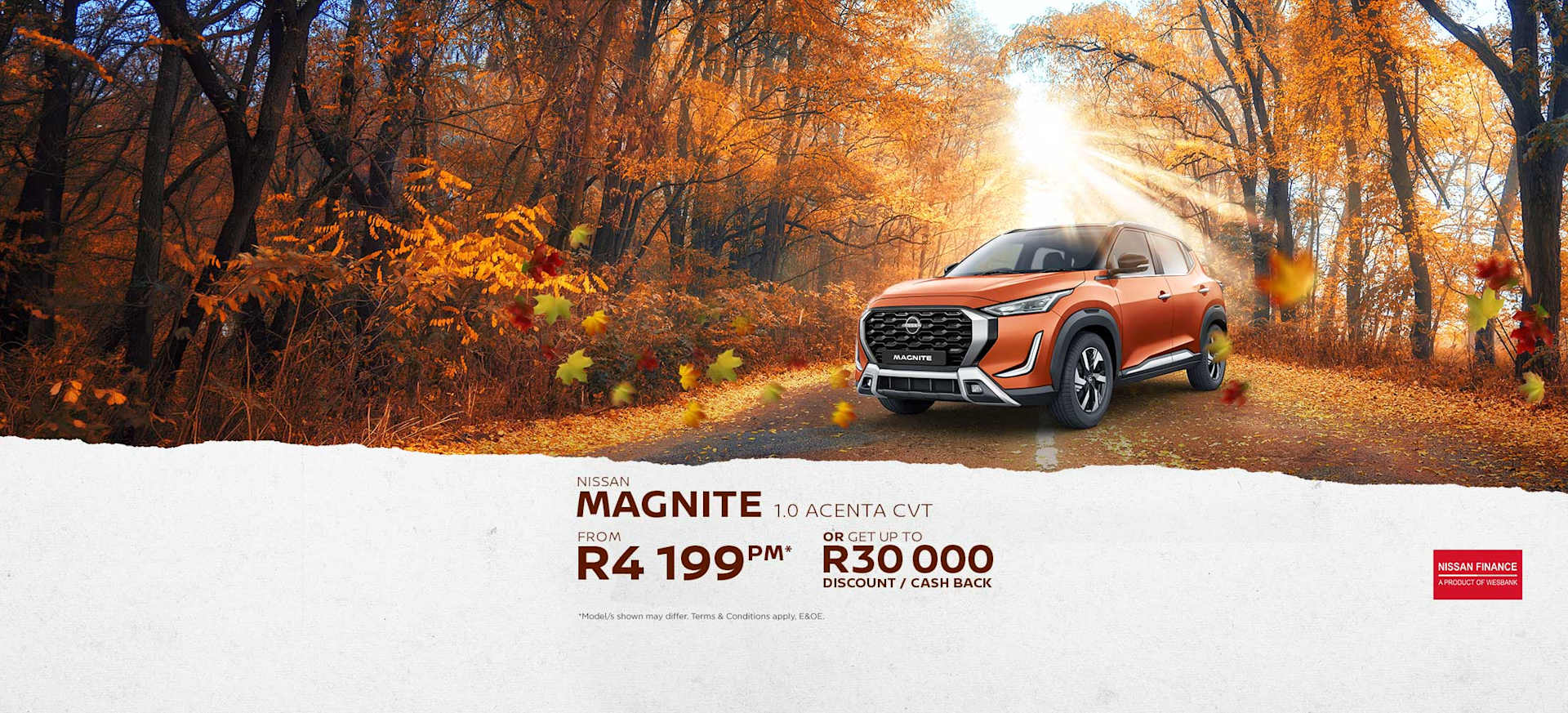 Nissan Magnite 1.0T Acenta CVT From only R4 199pm*