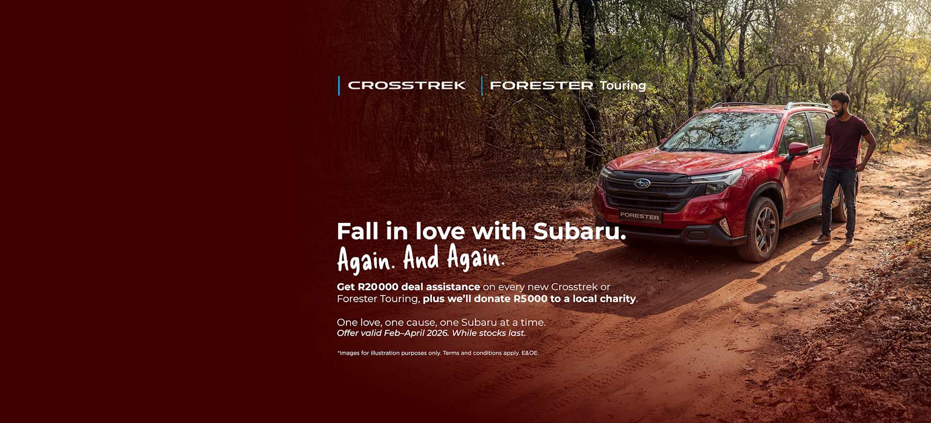 New Subaru Forester Touring Special Offer starting from R9 899pm* & Get R20 000 Deal Assistance with your purchase